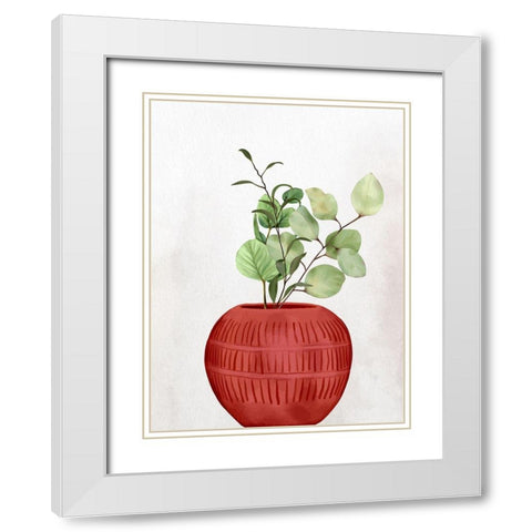 Vase 2 White Modern Wood Framed Art Print with Double Matting by Allen, Kimberly