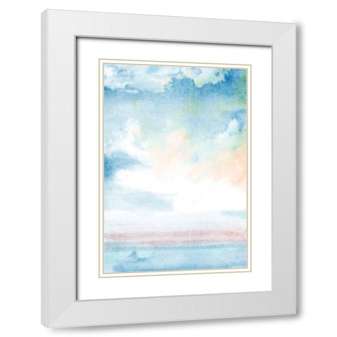 Sunset of the Water White Modern Wood Framed Art Print with Double Matting by Allen, Kimberly