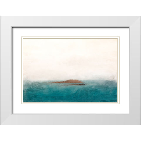 Lost Island White Modern Wood Framed Art Print with Double Matting by Allen, Kimberly