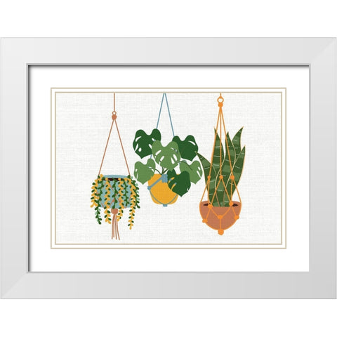 Three White Modern Wood Framed Art Print with Double Matting by Allen, Kimberly