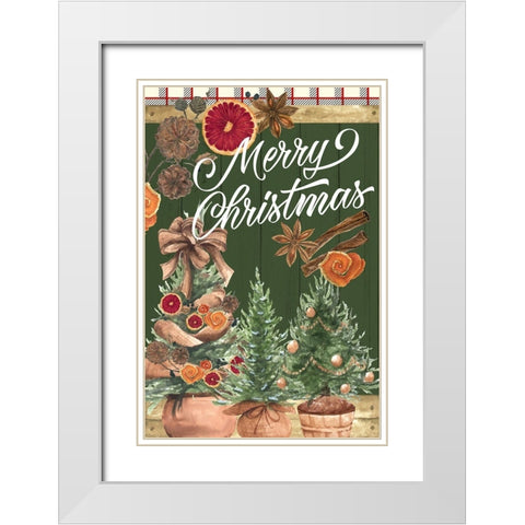 Old Fashioned Christmas White Modern Wood Framed Art Print with Double Matting by Allen, Kimberly