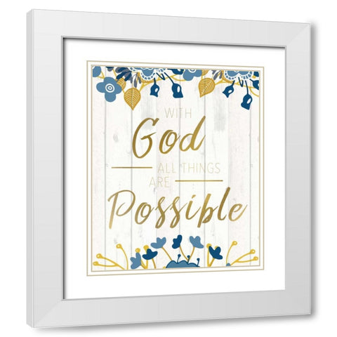 Possible White Modern Wood Framed Art Print with Double Matting by Allen, Kimberly