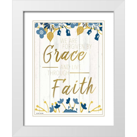 Forgiven White Modern Wood Framed Art Print with Double Matting by Allen, Kimberly