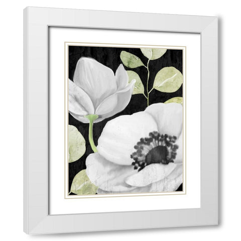 Anemone On Black 2 White Modern Wood Framed Art Print with Double Matting by Allen, Kimberly
