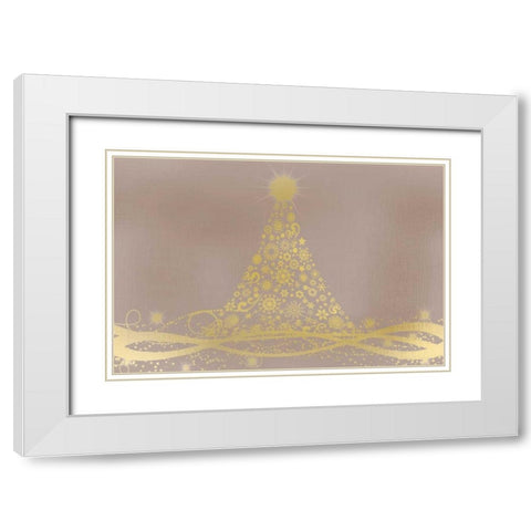Christmas Light White Modern Wood Framed Art Print with Double Matting by Allen, Kimberly