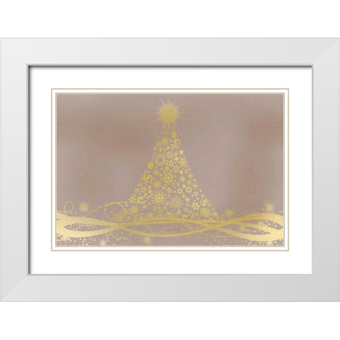 Christmas Light White Modern Wood Framed Art Print with Double Matting by Allen, Kimberly