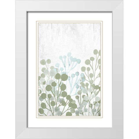 Garden Greens 2 White Modern Wood Framed Art Print with Double Matting by Allen, Kimberly