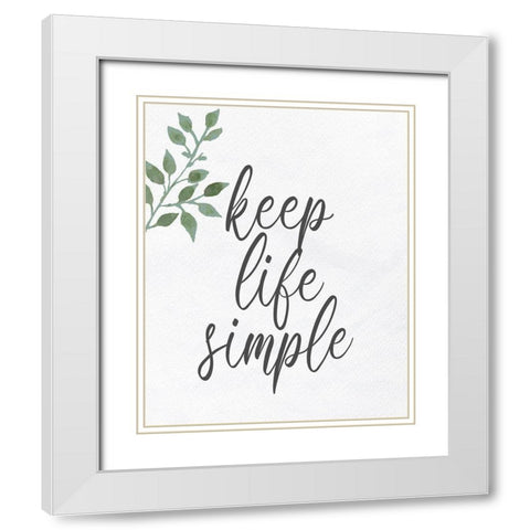 Simple White Modern Wood Framed Art Print with Double Matting by Allen, Kimberly
