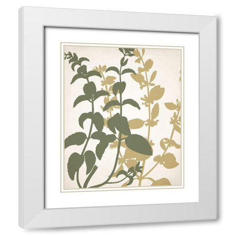 Botanical Spread 2 White Modern Wood Framed Art Print with Double Matting by Allen, Kimberly