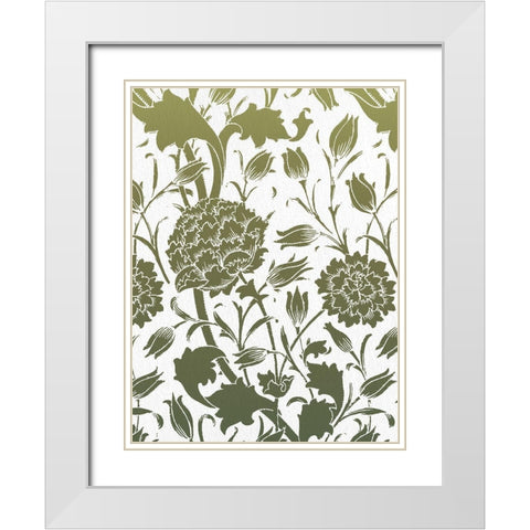 Motif 1 White Modern Wood Framed Art Print with Double Matting by Allen, Kimberly