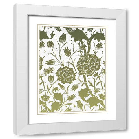 Motif 2 White Modern Wood Framed Art Print with Double Matting by Allen, Kimberly