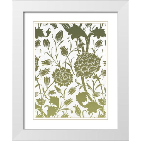 Motif 2 White Modern Wood Framed Art Print with Double Matting by Allen, Kimberly