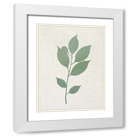 Linen Branches 2 White Modern Wood Framed Art Print with Double Matting by Allen, Kimberly