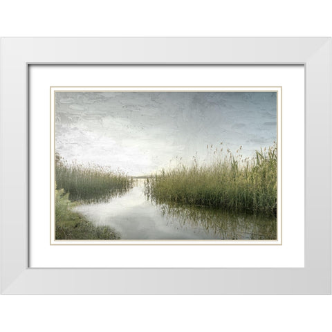 Marsh White Modern Wood Framed Art Print with Double Matting by Allen, Kimberly