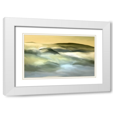 Over The Hills White Modern Wood Framed Art Print with Double Matting by Allen, Kimberly