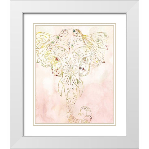 Mandala Wild 1 White Modern Wood Framed Art Print with Double Matting by Allen, Kimberly