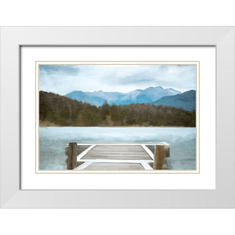 Serene View White Modern Wood Framed Art Print with Double Matting by Allen, Kimberly
