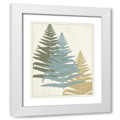 Threes 2 White Modern Wood Framed Art Print with Double Matting by Allen, Kimberly