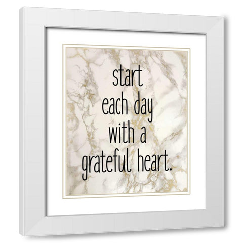 Start Each Day White Modern Wood Framed Art Print with Double Matting by Allen, Kimberly