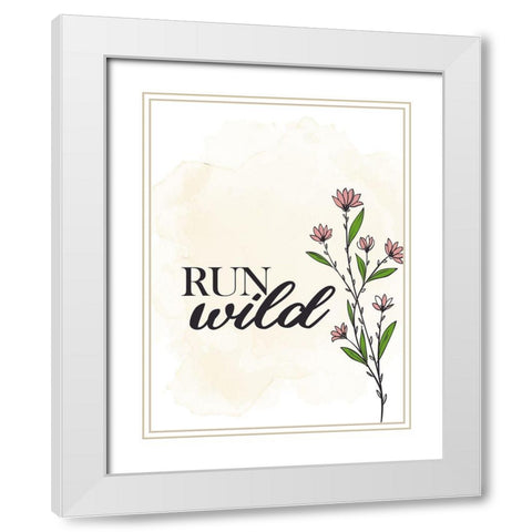 Run White Modern Wood Framed Art Print with Double Matting by Allen, Kimberly