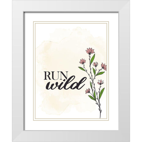 Run White Modern Wood Framed Art Print with Double Matting by Allen, Kimberly