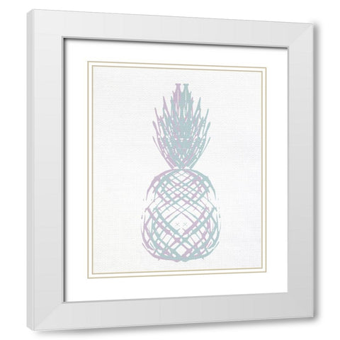 Pineapple Layers 2 White Modern Wood Framed Art Print with Double Matting by Allen, Kimberly