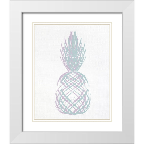 Pineapple Layers 2 White Modern Wood Framed Art Print with Double Matting by Allen, Kimberly