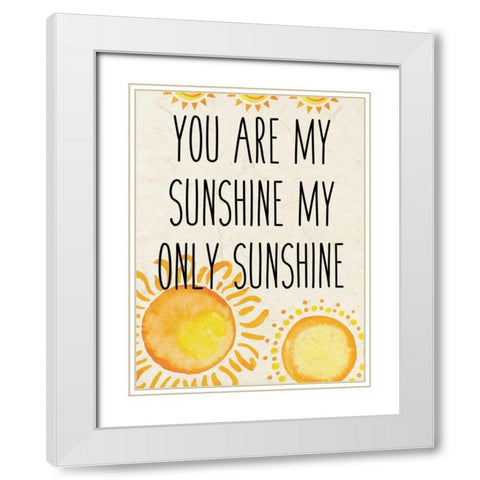 Sunshine A White Modern Wood Framed Art Print with Double Matting by Allen, Kimberly
