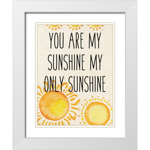 Sunshine A White Modern Wood Framed Art Print with Double Matting by Allen, Kimberly