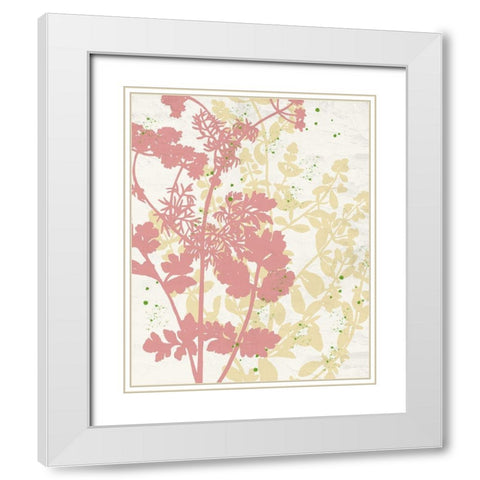 Spring Silhouette 1 White Modern Wood Framed Art Print with Double Matting by Allen, Kimberly