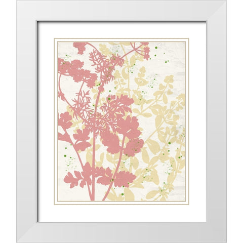 Spring Silhouette 1 White Modern Wood Framed Art Print with Double Matting by Allen, Kimberly
