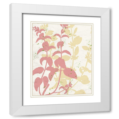 Spring Silhouette 2 White Modern Wood Framed Art Print with Double Matting by Allen, Kimberly