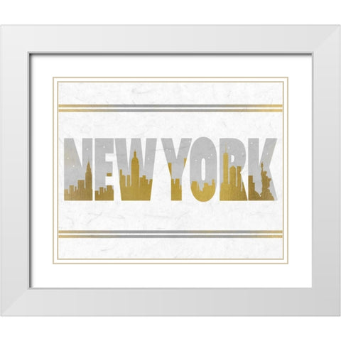 Travel A White Modern Wood Framed Art Print with Double Matting by Allen, Kimberly