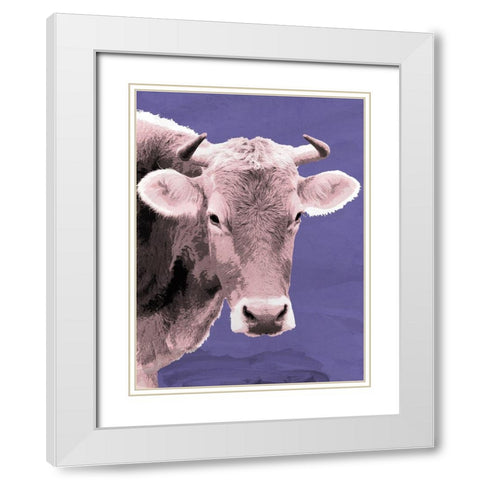 Bess White Modern Wood Framed Art Print with Double Matting by Allen, Kimberly