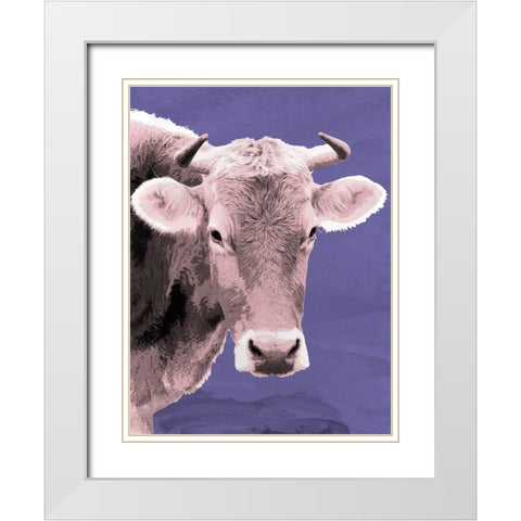 Bess White Modern Wood Framed Art Print with Double Matting by Allen, Kimberly