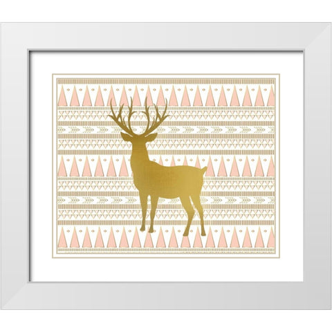 Oh Deer A White Modern Wood Framed Art Print with Double Matting by Allen, Kimberly