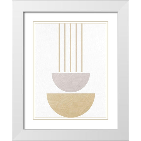 Textured Mid 1 White Modern Wood Framed Art Print with Double Matting by Allen, Kimberly