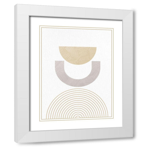 Textured Mid 2 White Modern Wood Framed Art Print with Double Matting by Allen, Kimberly
