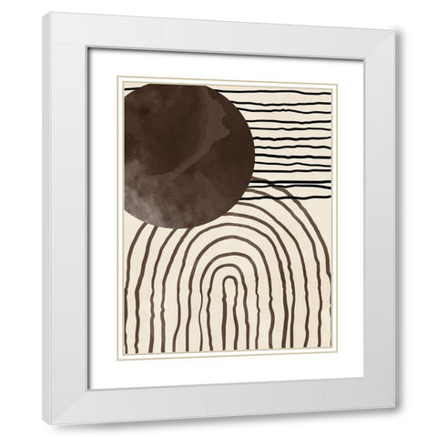 Brown Black Textured White Modern Wood Framed Art Print with Double Matting by Allen, Kimberly