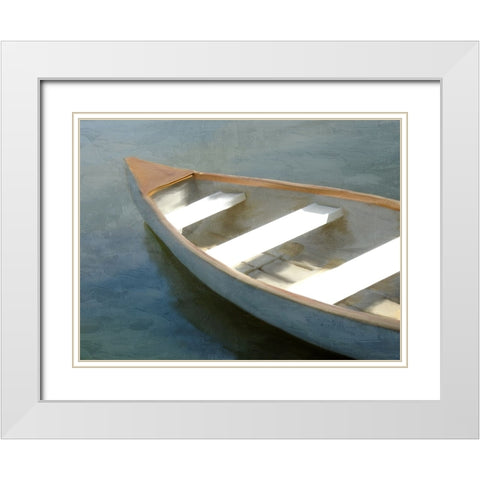 Canoe Time White Modern Wood Framed Art Print with Double Matting by Allen, Kimberly