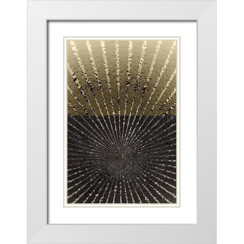 Two Tone Burst White Modern Wood Framed Art Print with Double Matting by Allen, Kimberly