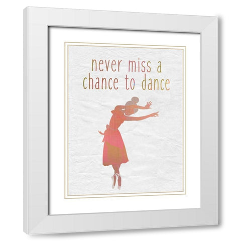 Dance B White Modern Wood Framed Art Print with Double Matting by Allen, Kimberly