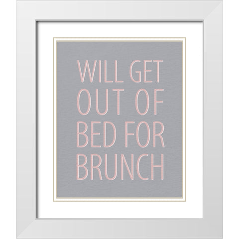 Brunch White Modern Wood Framed Art Print with Double Matting by Allen, Kimberly