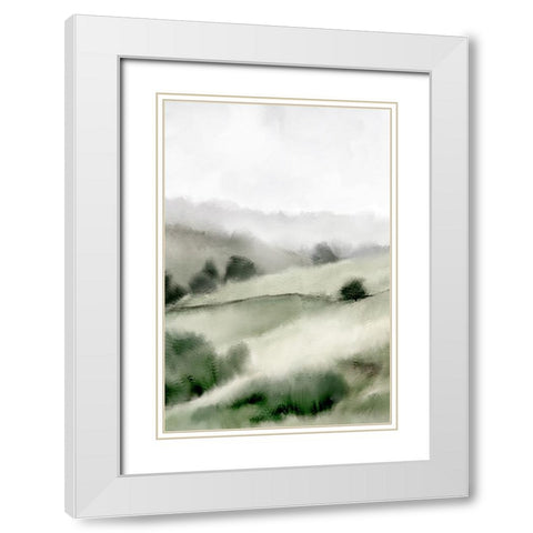 Hillside White Modern Wood Framed Art Print with Double Matting by Allen, Kimberly