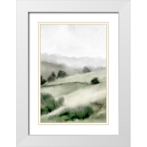 Hillside White Modern Wood Framed Art Print with Double Matting by Allen, Kimberly