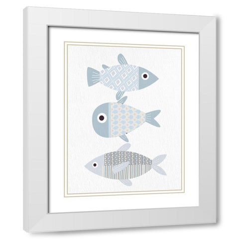 Fish 2 White Modern Wood Framed Art Print with Double Matting by Allen, Kimberly