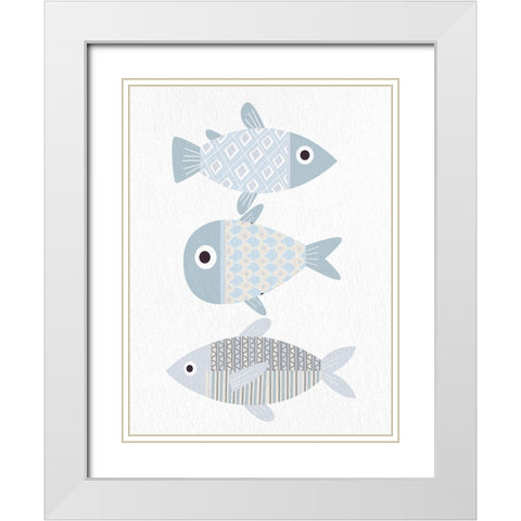 Fish 2 White Modern Wood Framed Art Print with Double Matting by Allen, Kimberly