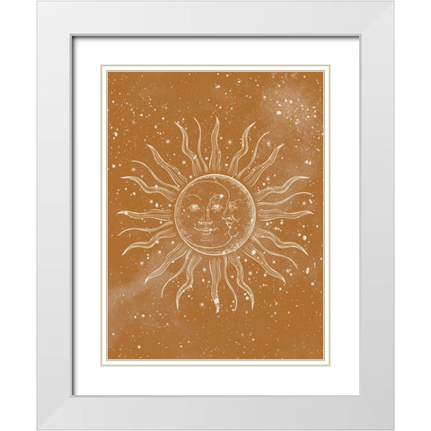 Sun Moon White Modern Wood Framed Art Print with Double Matting by Allen, Kimberly