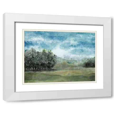 Countryside 1 White Modern Wood Framed Art Print with Double Matting by Allen, Kimberly