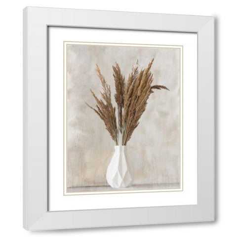Pampass Vase 2 White Modern Wood Framed Art Print with Double Matting by Allen, Kimberly